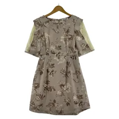 Rew de Rew ルゥデルゥ 花柄レーススリーブワンピース sizeM/ピンク