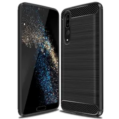 P20 Pro ケース  カーボン調 薄型 耐衝撃 ソフト ケース 【Color】 ブラックのサムネイル