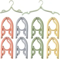 fogman ハンガー 折りたたみ 旅行 携帯 コンパクト 大人 子供 クリップ 8個セット