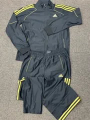 N 処分価格【中古】adidas アディダス ジャージ 金黒 上下セットアップ Lサイズ