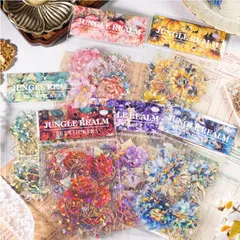 【在庫セール】Alideco 120枚 シール フレークコラージュシール レースユートピアステッカーレトロシェルレーザー 花 海外 韓国 シール帳 ，メモ用紙ノート素材、日記装飾用品 (conglinzhijing)