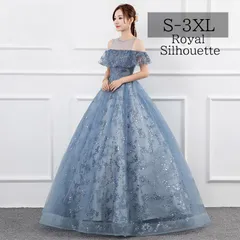 イブニングドレス パーティドレス 大きいサイズ ブルー 青 ライトブルー オフショルダー 結婚式 ワンピース レース パーティー お呼ばれ S M L XL LL 2XL XXL 3XL XXXL 着痩せ 謝恩会 プリンセス パフォーマンス ロング丈 チュール