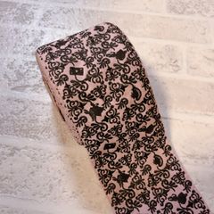 アリス柄‼︎(ピンク) 刺繍リボンロール販売