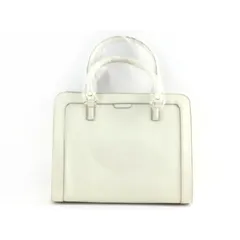 リボンチャーム付きバッグ 2way トートバッグ ショルダー アイボリー