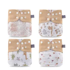 ☆ M ☆ おむつカバー4枚セット ykes061s4 おむつカバー 4点セット オムツカバー 布おむつカバー 布オムツカバー ベビー用品 おむつ カバー パンツカバー 赤ちゃん ベビー かわいい おしゃれ 調節可能 洗える 新生児 幼児 男の子 女の子