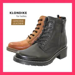 【KLONDIKE】【本革】 ダブルファスナー　6ホールレースアップブーツ　28 【KLONDIKE】【本革】ロック調　ダブルファスナー　レ サイズ(CM)：36インチ(23. おすすめ おしゃれ　人気　上品 28818