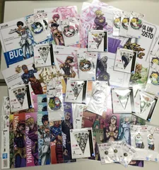未開封 JOJO ジョジョの奇妙な冒険 黄金の風 一番くじ J賞 K賞 L賞 クリアポスター ラバーチャーム ピッツァプレート セット