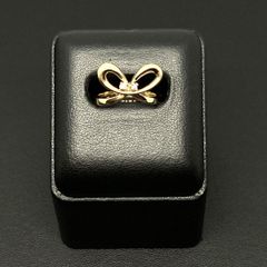【中古】 TOEI CROWN トーエイクラウン K18YG ﾘﾎﾞﾝ ﾀﾞｲﾔﾓﾝﾄﾞﾘﾝｸﾞ ジュエリー 指輪  Gold #11 ﾚﾃﾞｨｰｽ
