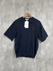 美品 U.S. POLO ASSN. ユーエスポロアッスン タグ付 半袖 刺繍ロゴ ポロシャツ sizeM/紺 ■◆ メンズ