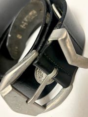 ITALY製オールドVERSUSパンキッシュレザーコンチョベルト黄金サイズ34