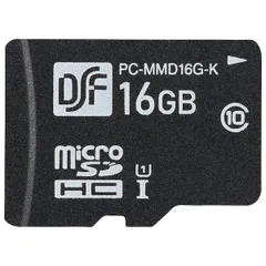 【新品・７営業日以内発送】オーム電機 PC-MMD16G-K マイクロSDHCメモリーカード（16GB/防水性能IPX7防浸形/CLASS10/ブラック） PCMMD16GK【沖縄離島販売不可】