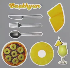 【中古】シール・ステッカー ベッキョン(EXO) ステッカーパック(8枚組) 「CD Hello. World (Pineapple ver.)」 封入特典