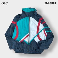 GFC ナイロンジャケット ブルゾン ラグラン クレイジーパターン マルチカラー