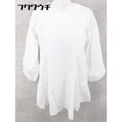 ◇ NICE CLAUP ナイスクラップ 刺繍 長袖 ミニ ワンピース サイズF ホワイト レディース 【中古】 【1002801918064】