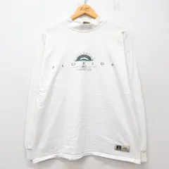 XL/古着 ラッセル 長袖 ビンテージ Tシャツ メンズ 00s フロリダ 大きいサイズ コットン モックネック ハイネック 白 ホワイト 25jul19 中のサムネイル