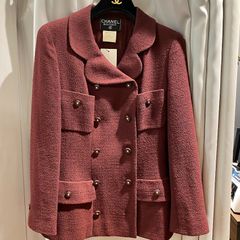 シャネル ツイードジャケット ブラック×ホワイト サイズ38