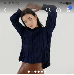 PLEATSME ハンドメイド クリース ミドルネック ブラウス ( 24 年)のサムネイル
