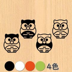 ウォールステッカー フクロウ ふくろう 梟 動物 シール ver3