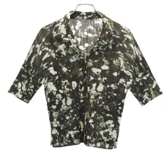 63908　PLEATSPLEASE　総柄　半袖シャツ プリント半袖ワイドカラーシャツ/総柄シャツ｜メンズ