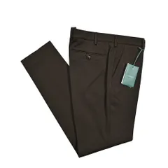 BERWICH ベルウィッチ / MORELLO ノータックスラックス ストレッチ 春秋冬 ヴァージンウール コットン ダークブラウン 412102