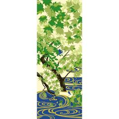 濱文様 絵てぬぐい 水紋様と春緑