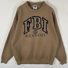 古着 90's/90年代 リー Lee USA製 スウェット トレーナー クルーネック プルオーバー  FBI カレッジロゴ L  ベージュ系 メンズ