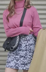 Basic Turtle Neck Knit Tops(pink)