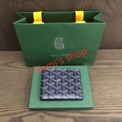 新品✨Goyard (ゴヤール) セントトーマスマネークリップ二つ折り財布 ネイビーブルー ~