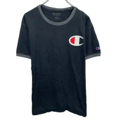 Champion ロゴTシャツ M ブラック チャンピオン プルオーバー ワンポイント カットソー 古着卸 アメリカ仕入 a704-5827