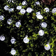 エアバブルボール　イルミネーションライト　ソーラー　防水　白