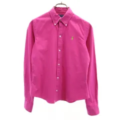 RALPH LAUREN ラルフローレン 長袖 スリムフィット ボタンダウンシャツ 6 ピンク レディース 古着
