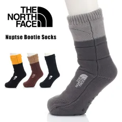 【厚手】ノースフェイス ルームソックス 靴下 メンズ レディース キッズ THE NORTH FACE ザノースフェイス ヌプシ ブーティ ソックス 滑り止め ウィンターソックス 暖かい 冬 おしゃれ ボアフリース 抗菌防臭 ブランド 黒 茶 NN82233