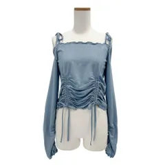 夢展望公式 [新品未使用] ラメシアーオフショルカットトップス [ブルー] 他カラー別ページ有  カットソートップス カットソートップス・Ｔシャツ（長袖） 535504-04