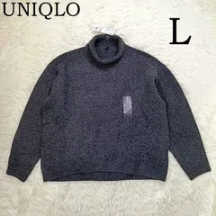 【タグ付き未使用】 UNIQLO ユニクロ スフレヤーン ハイネックセーター L レディース ダークグレー 秋冬