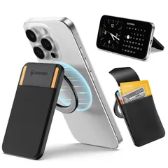 【数量限定】フラップカバーでカード落下防止 M-Flap 16/15/14/13/12シリーズ対応 iPhone カードケース カードケース Stand マグセーフ 3000G 強力磁力 調節可能なスタンド ブラック magsafe Sinjimoru スタン