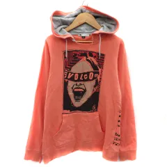 ボルコム VOLCOM パーカー スウェット 長袖 プリント S サーモンピンク /YK45のサムネイル