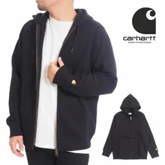 カーハート WIP ジップアップパーカー ジップパーカー パーカー 裏起毛 ブラック 黒 シンプル  Carhartt HOODED CHASE JACKET メンズ レディース S M L XL XXLサイズ EUモデル ZIP UP　ワークインプログレス