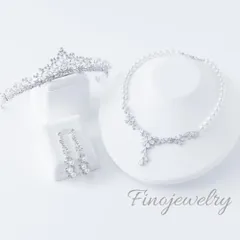 【ブランド公式】P015N026T011 3点セット ブライダルアクセサリー フィノジュエリー イヤリング ビジュー キュービック キュービックジルコニア ウェディング ブライダル 花嫁 結婚式 ウエディングアクセサリー 海外挙式 2次会 パーティー ゲスト