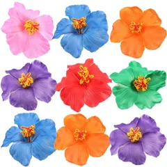 【特価】ヘアピン ハイビスカスの花 ハワイ お花 髪飾り 造花 ヘアアクセサリー ヘッドドレス ヘアクリップ フラワー ヘアクリップ 女の子 写真撮影小物 LALAFINA 結婚式 夏 パーティー用 9個入