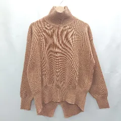 ◇ ⊇ for/c フォーシー ハイネック 長袖 ニット セーター サイズ M ブラウン系 レディース E  【1501160040732】