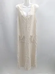 ◇ ⊂ ZARA ザラ ロング ワンピース サイズL キナリ レディース E  【1502060040778】