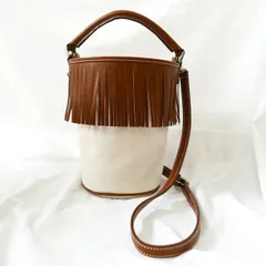 Ayakoフリンジバック/ CAMEL➕バイカラーストラップ（ショート） Ayakoフリンジバック/ CAMEL➕バイカラーストラップ（ショート