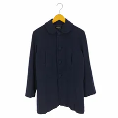 トリココムデギャルソン tricot COMME des GARCONS AD2009 縮絨加工 くるみボタン ラウンドカラーウール混ステンカラーコート レディース JPN：M のサムネイル