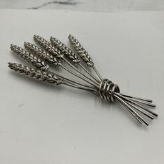 M【値下げ交渉可能】KENZO ケンゾー 稲穂 ブローチ シルバーカラー ブランドアクセサリー