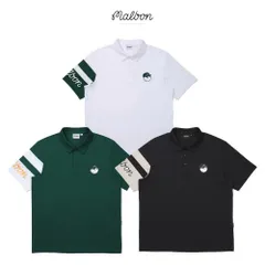 malbon golf マルボンゴルフ ポロシャツ ゴルフウェア 練習用 半袖  レディース スポーティー 通気性 吸汗速乾 ホワイト ブラック グリーン 3色