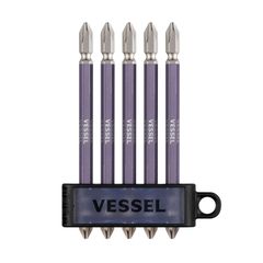 【新品未開封】 +2×110mm 5本組 ギャラクシー紫 GS5P-GPU 両頭剛彩ビット ベッセル(VESSEL)