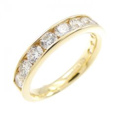 K18YG ハーフエタニティ ダイヤモンド リング 1.00CT