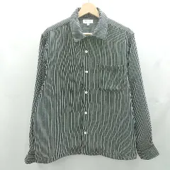 ◇ ⊇ Nilway ニルウェイ ストライプ柄 長袖 シャツ サイズM ブラック系 レディース E  【1502030004403】