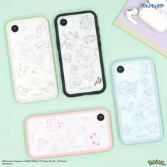 ポケモン クリア iPhone16e ケース カバー 透明 アイボリー ブラック ピンク ブルー POKE-978