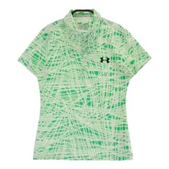 サイズ：S UNDER ARMOUR アンダーアーマー  半袖ポロシャツ 総柄 グリーン系 [240101449686] ゴルフウェア レディース ストスト